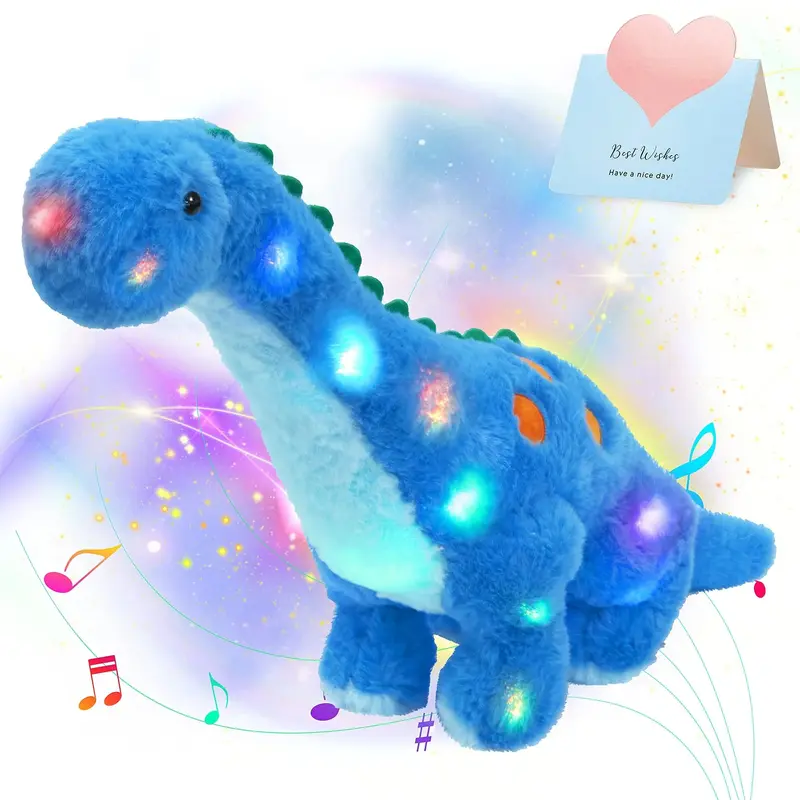 Leuchtender Dinosaurier Kuscheltier mit Musik 60 cm – Bimbino