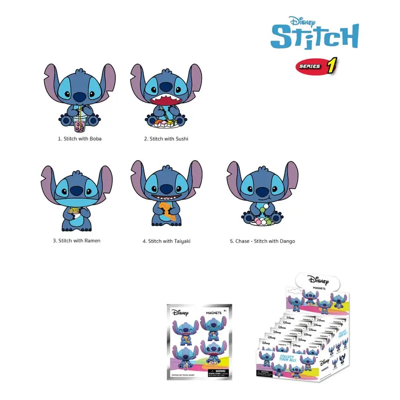 Lilo & Stitch Relief-Magnete Stitch Series 1 Display (12)
