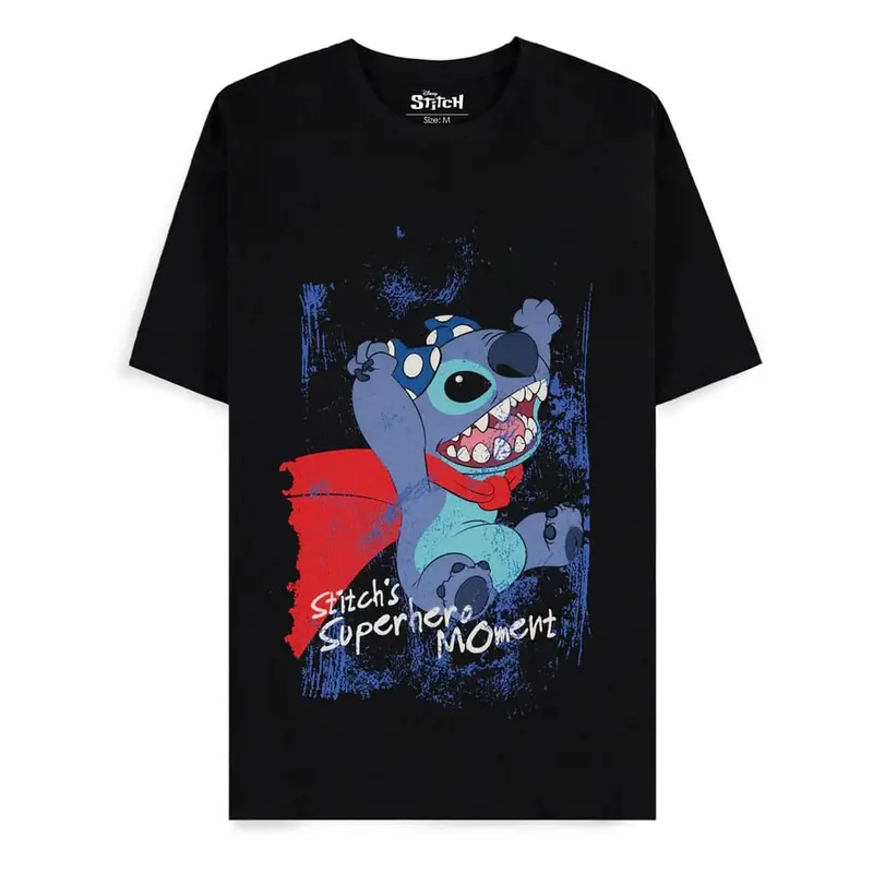Lilo & Stitch T-Shirt Superhero Black Größe M