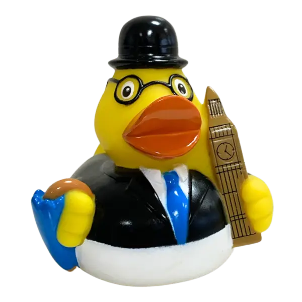 London Großbritannien Ente Badeente Quietscheente Schnabels
