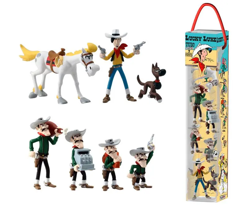 Lucky Luke Minifiguren 7er-Set Characters 4 - 10 cm