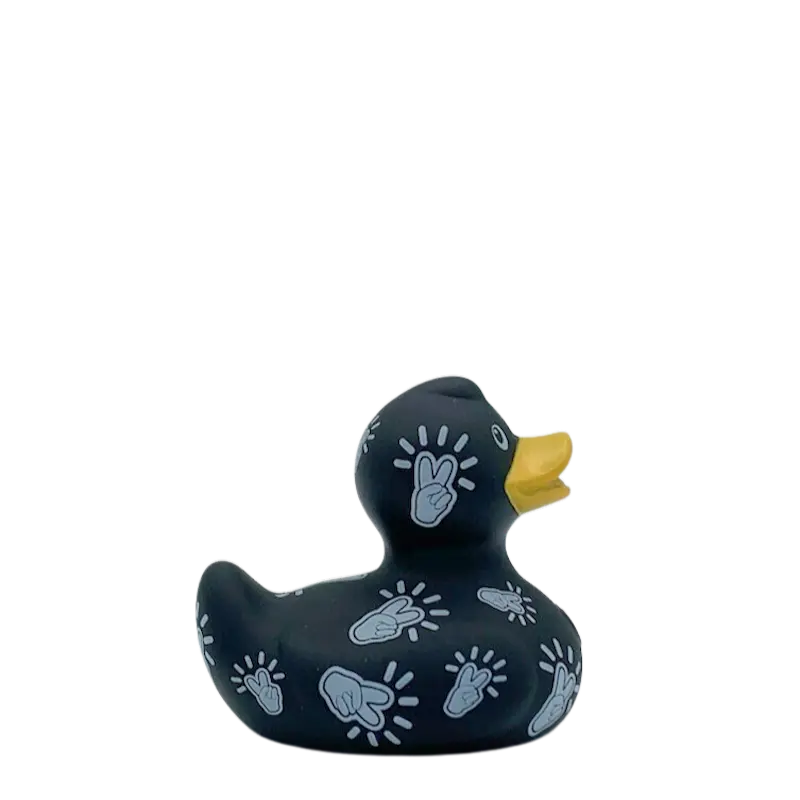 Luxury Mini Pop Peace BUD Duck Badeente Quietscheente
