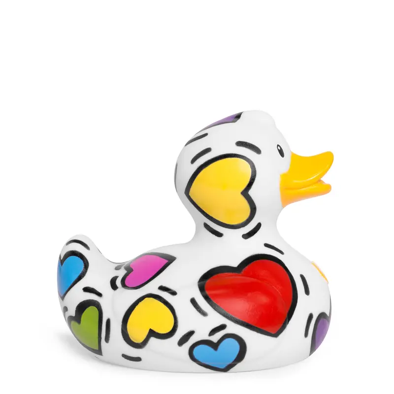Luxury Pop Heart Street Art BUD Duck Badeente Quietscheente