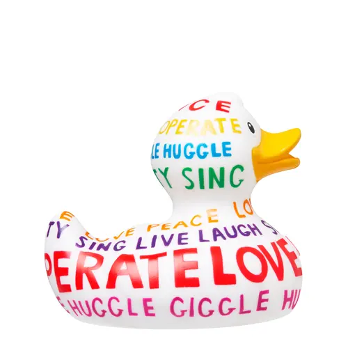 Luxury Positive Poem Love Peace BUD Duck Badeente Quietscheente