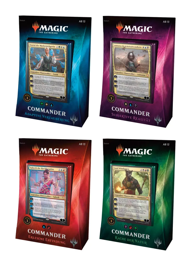 Magic the Gathering Commander 2018 Decks Display (4) deutsch