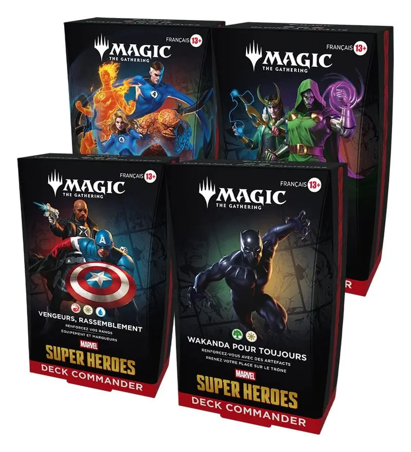 Magic the Gathering Marvel Super Heroes Commander Decks Umkarton (4) französisch