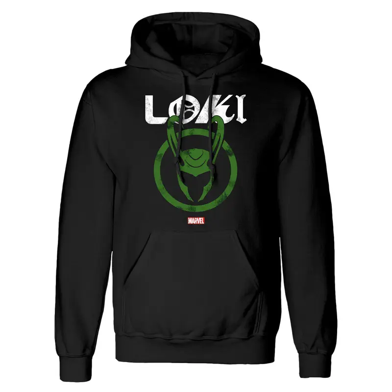 Marvel „Distressed Logo“ Kapuzenpullover, Schwarz