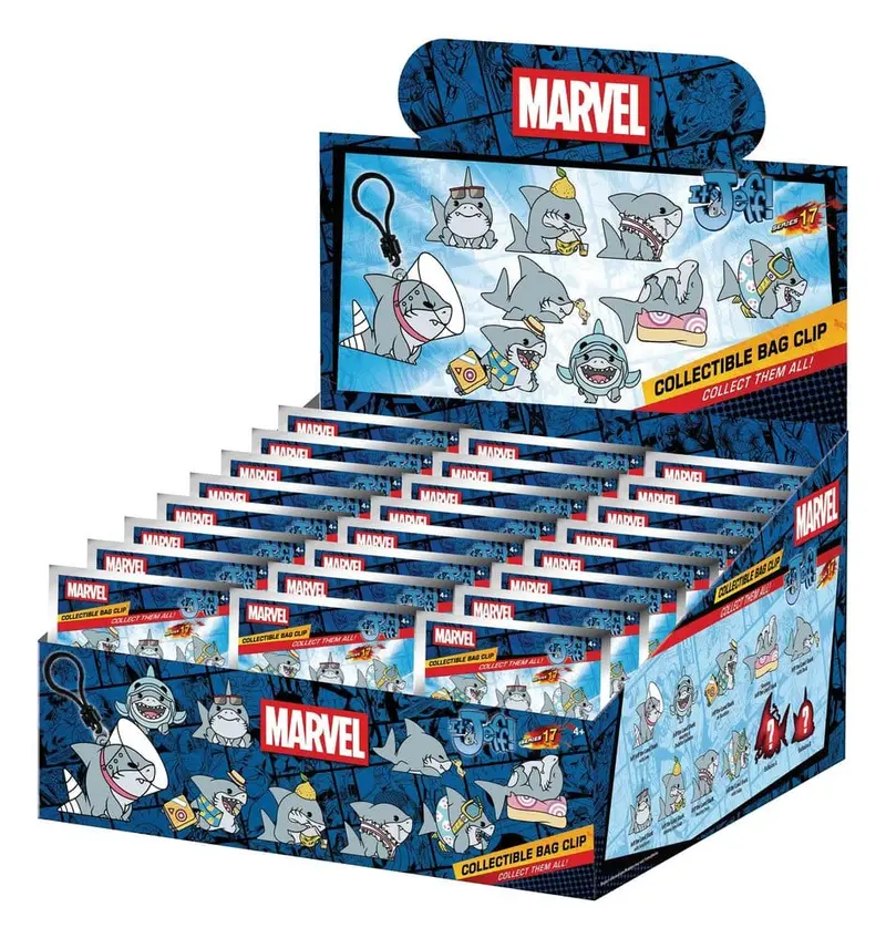 Marvel Rivals 3D PVC-Taschenanhänger Jeff the Land Shark Series 17 Display (24)