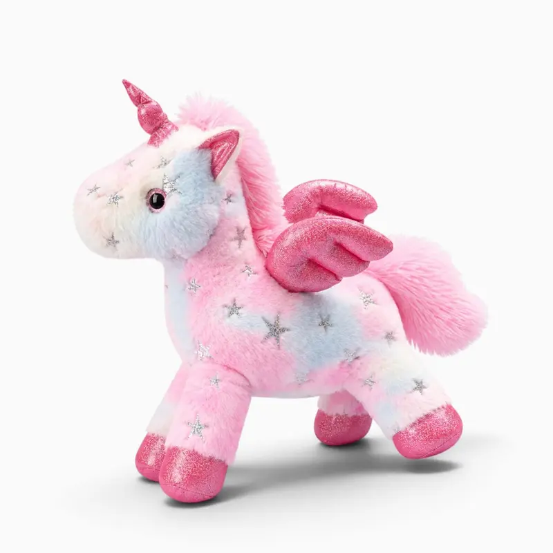 Mehrfarbiges Einhorn-Kuscheltier mit Flügeln
