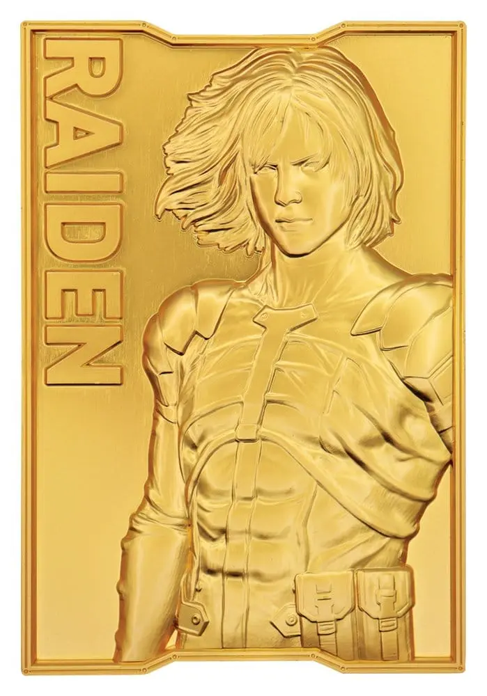 Metal Gear Solid 2 Metallbarren Raiden 24k Gold Plated Limited Edition