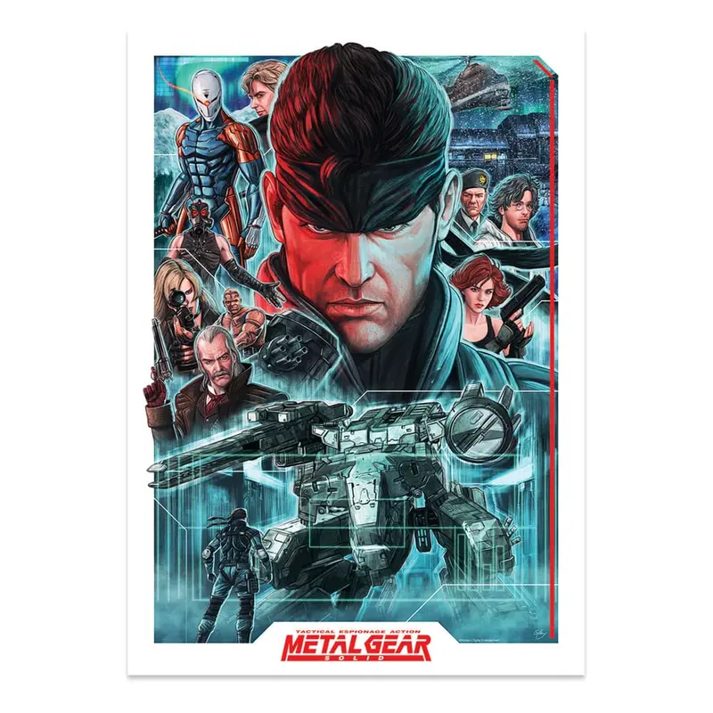 Metal Gear Solid Kunstdruck Montage Limited Edition 42 x 30 cm