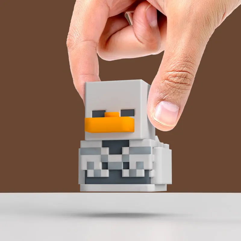 Mini Minecraft Skeleton Ente Badeente Sammelfigur TUBBZ