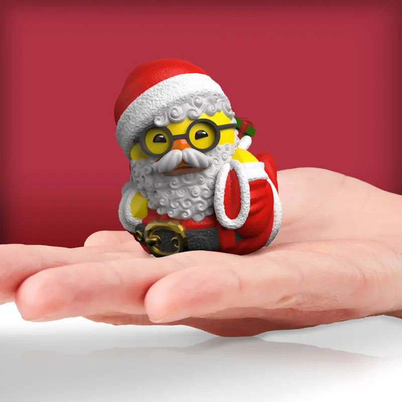 Mini Santa Claus Weihnachtsmann Ente Badeente Sammelfigur TUBBZ