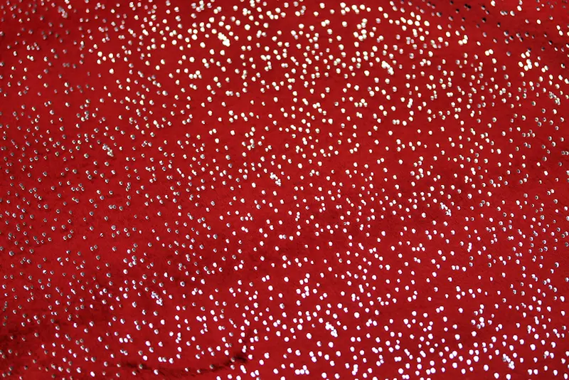 Minky ROT Glitzer  RESTSTÜCK 0,40m