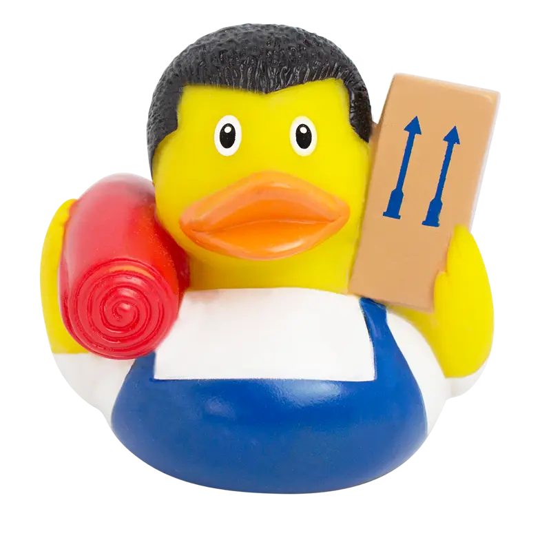 Möbelpacker Umzug Ente Badeente Quietscheente Lilalu