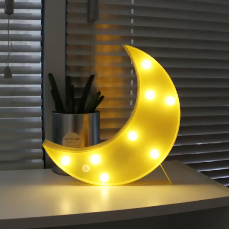 Mond Nachtlicht Gelb | Wandlampe batteriebetrieben – Bimbino