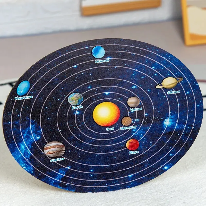Montessori Sonnensystem Puzzle aus Holz | ab 3 Jahren – Bimbino