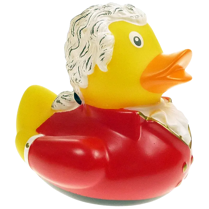 Mozart Wien Ente Badeente Quietscheente Gummiente Factotum