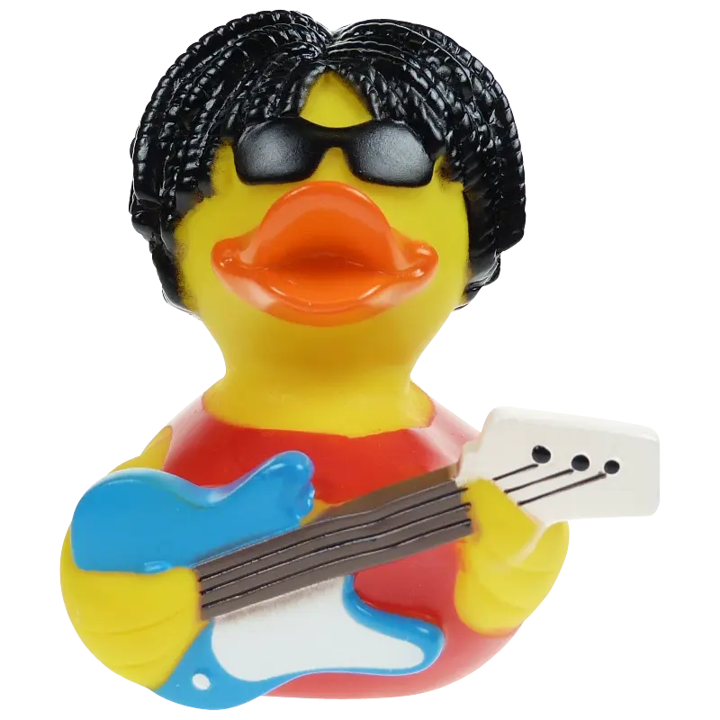 Musiker E-Gitarre Ente Badeente Quietscheente Factotum