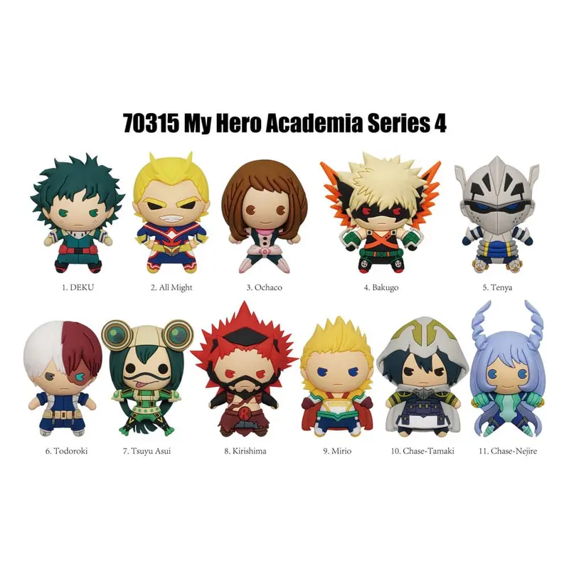 My Hero Academia 3D PVC-Taschenanhänger Series 4 Display (24)