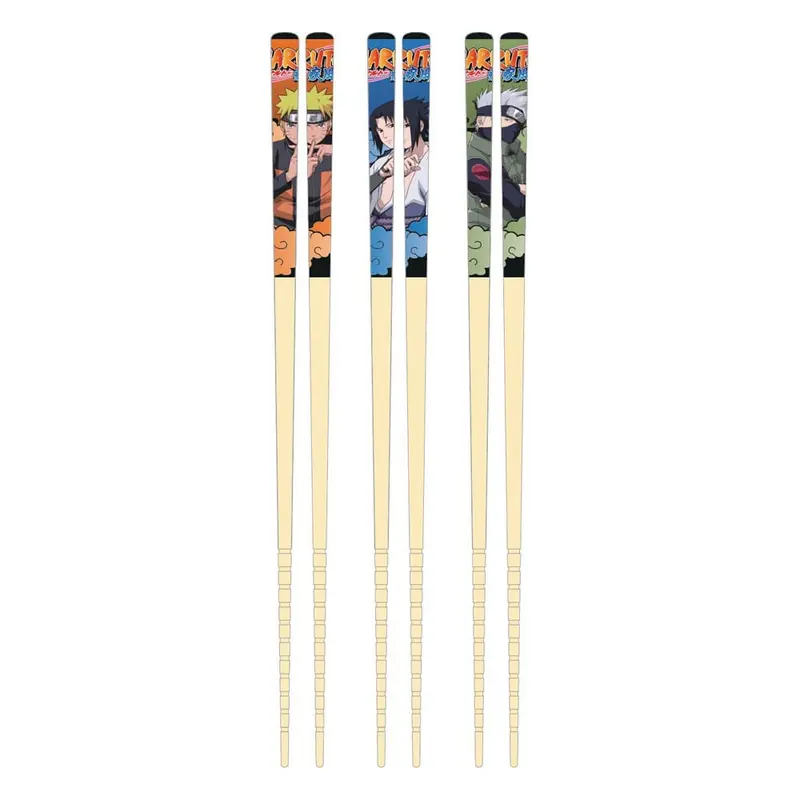 Naruto Bambus Essstäbchen 3er-Set Team 7