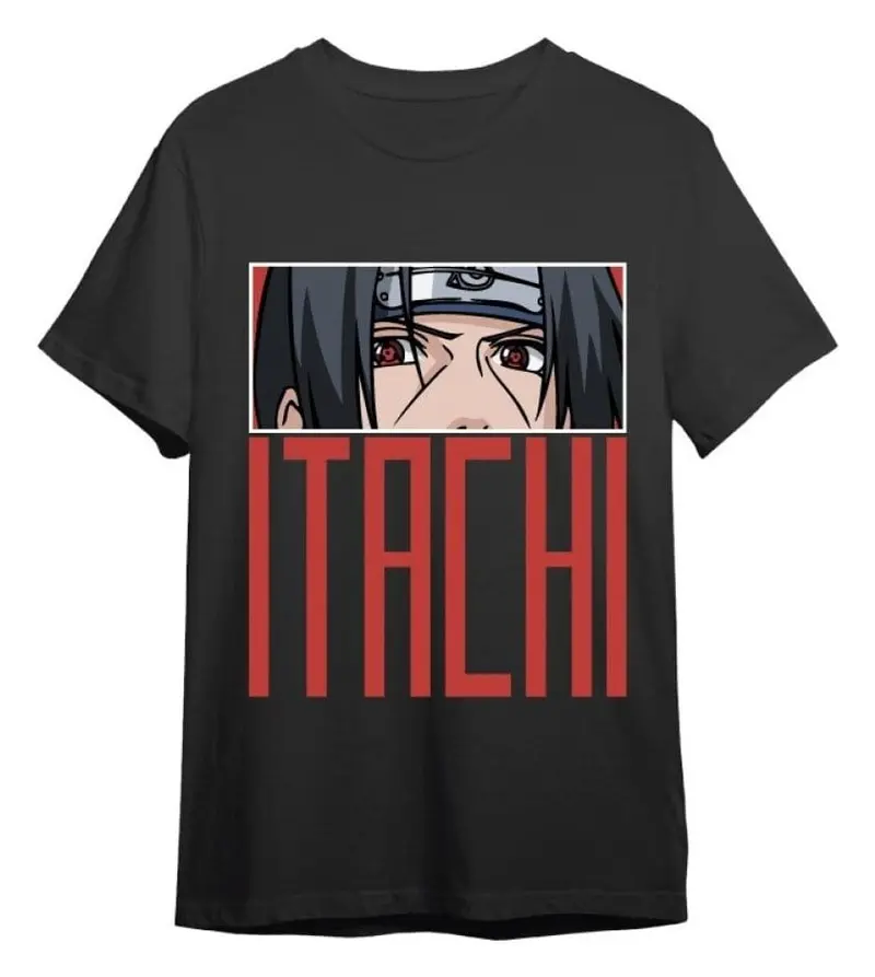 Naruto Shippuden T-Shirt Itachi Eyes Black Größe S