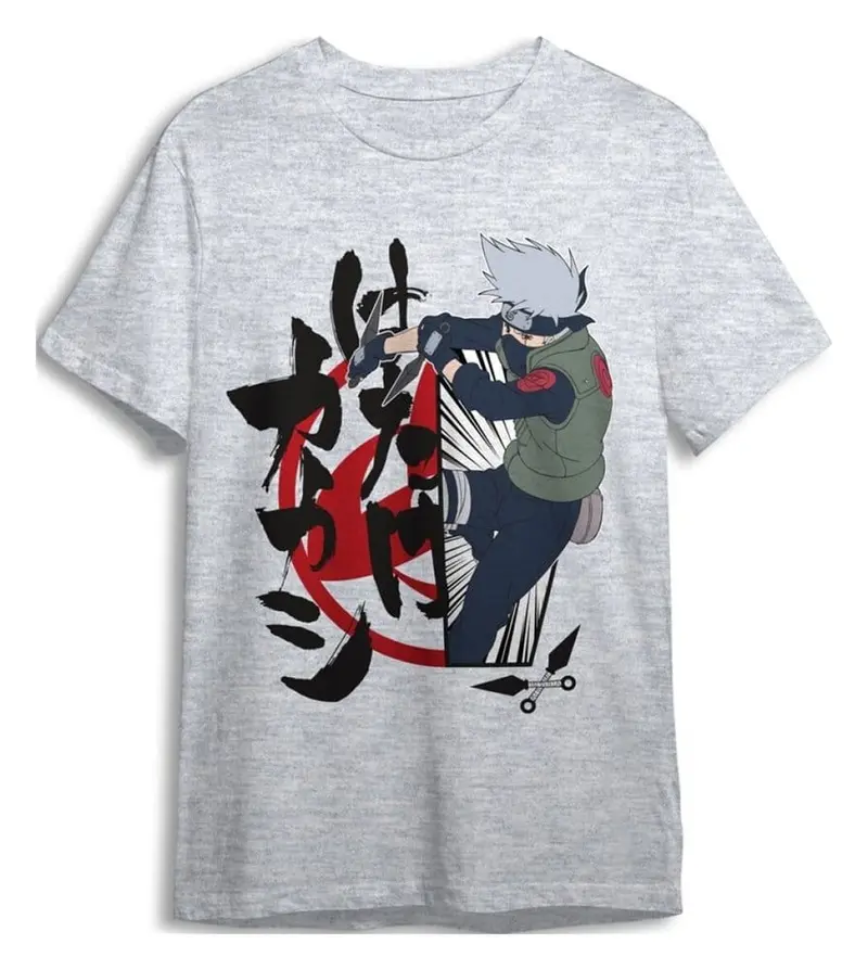 Naruto T-Shirt Kakashi Grey Größe XXL