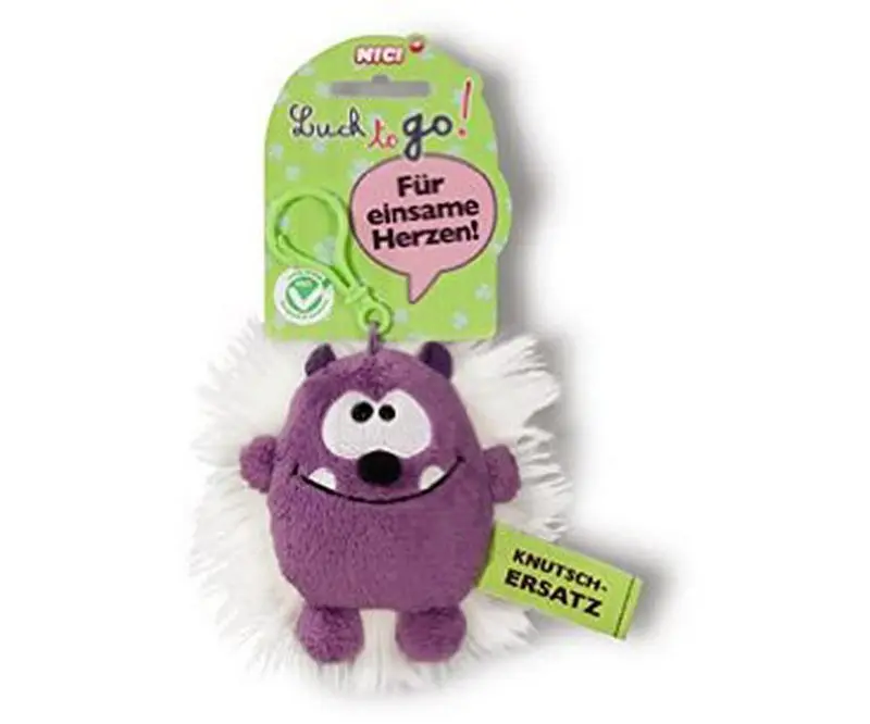 NICI Monster Schlüsselanhänger, lila-weiß