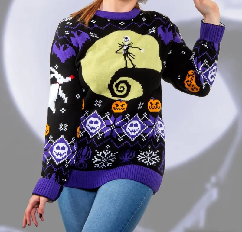 Nightmare Before Christmas Christmas Pullover 8-bit Größe S