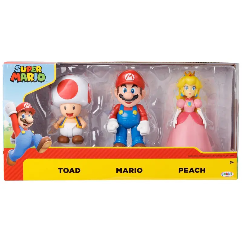 Nintendo Super Mario 3er Pack Mario & Freunde, 10 cm