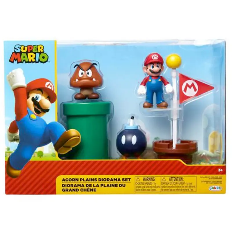 Nintendo Super Mario Acorn Plains Diorama-Set, 6,5 cm