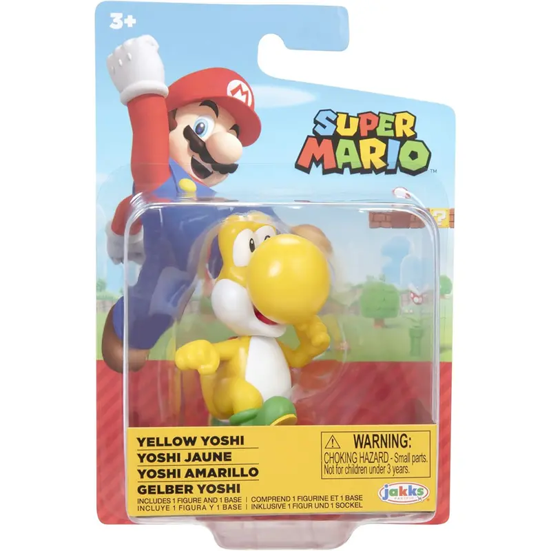 Nintendo Super Mario Figur Running Yellow Yoshi, 6,5 cm