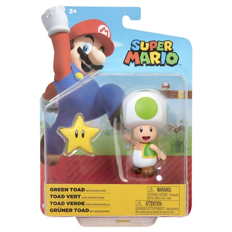 Nintendo Super Mario Figur Wave 23 Green Toad with Star, 10 cm