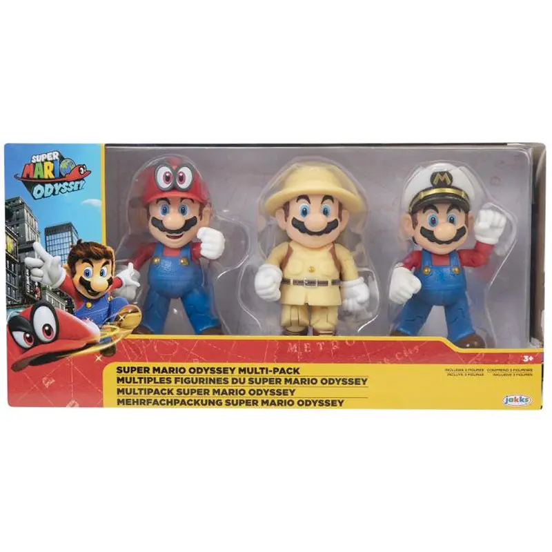 Nintendo Super Mario Figuren 3er Set Mario Odyssey, 10 cm