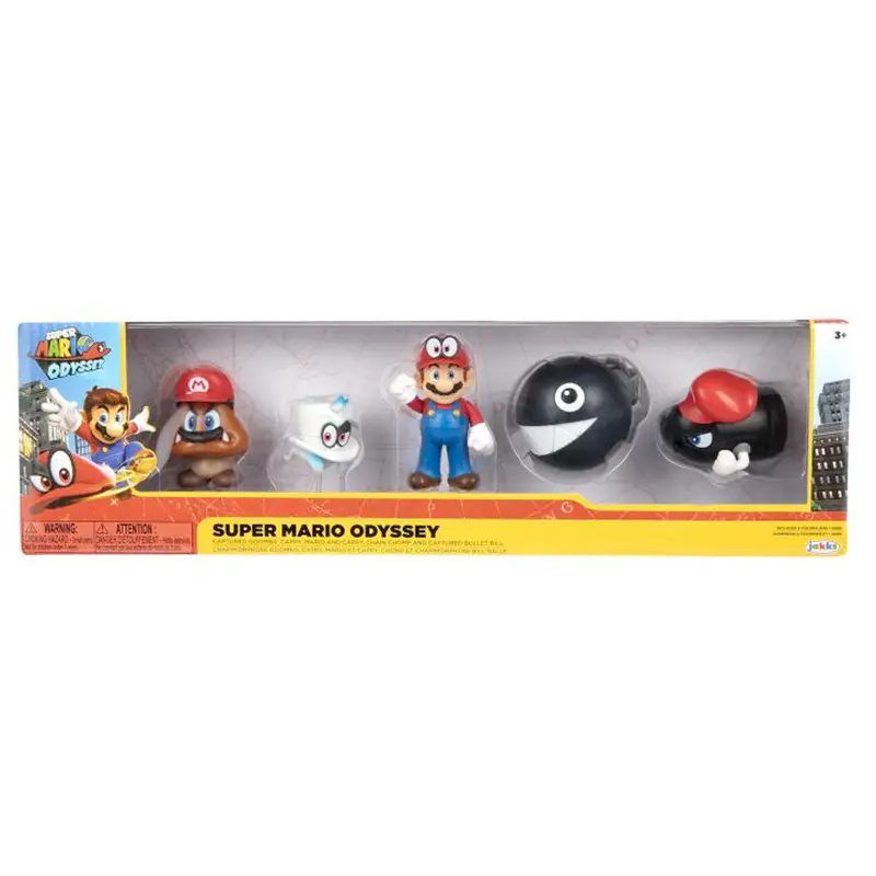 Nintendo Super Mario Figuren 5er Set Mario Odyssey, 6 cm