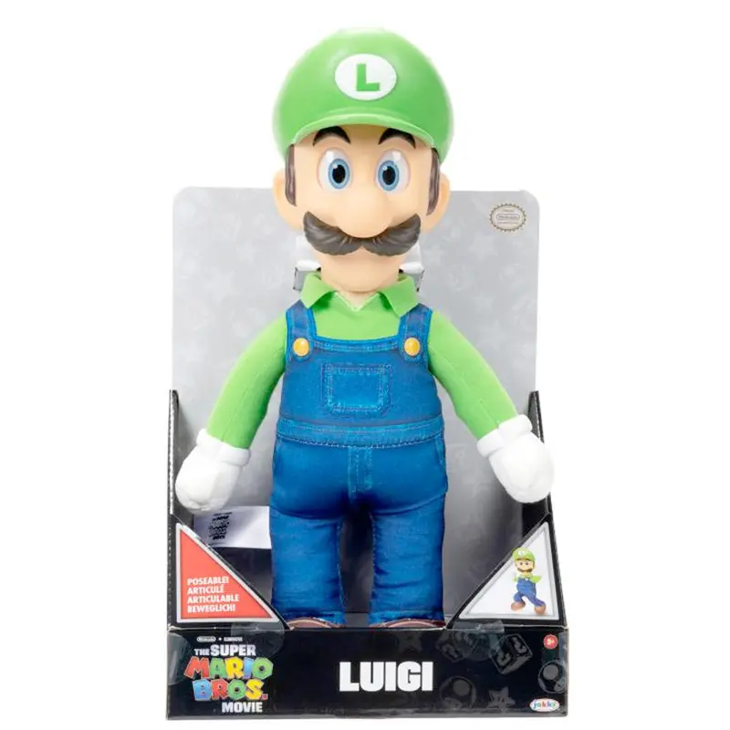Nintendo Super Mario Movie Roto Plüsch Luigi, 35 cm