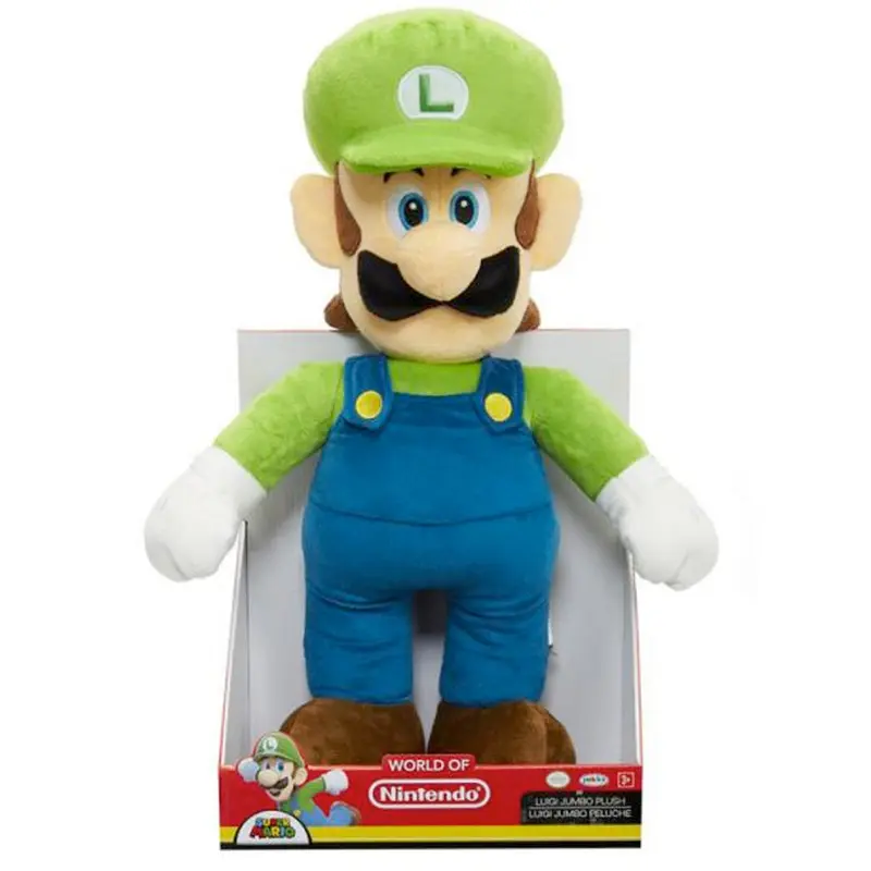 Nintendo Super Mario Plüsch Jumbo Luigi, 50 cm