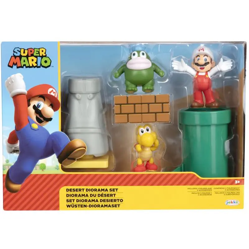 Nintendo Super Mario Wüsten-Diorama-Set, 6,5 cm