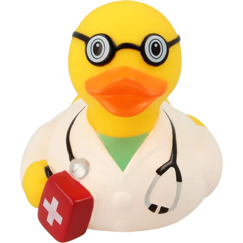 Notarzt Doktor Ente Badeente Quietscheente Gummiente Lilalu