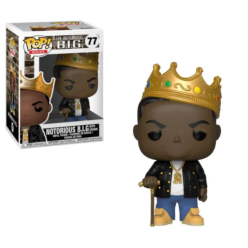 Notorious B.I.G. POP! Rocks Vinyl Figur Notorious B.I.G. with Crown 9 cm
