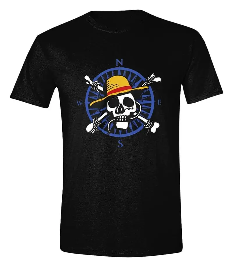 One Piece Live Action T-Shirt Greyscale Skull Größe S