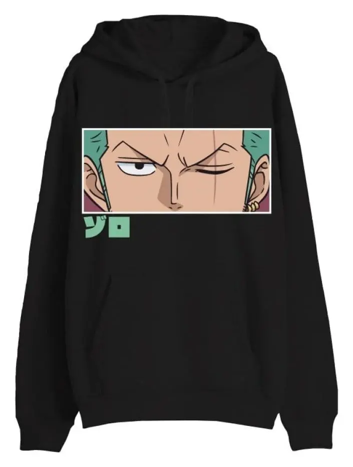 One Piece Sweater Roronoa Zoro Eyes Schwarz