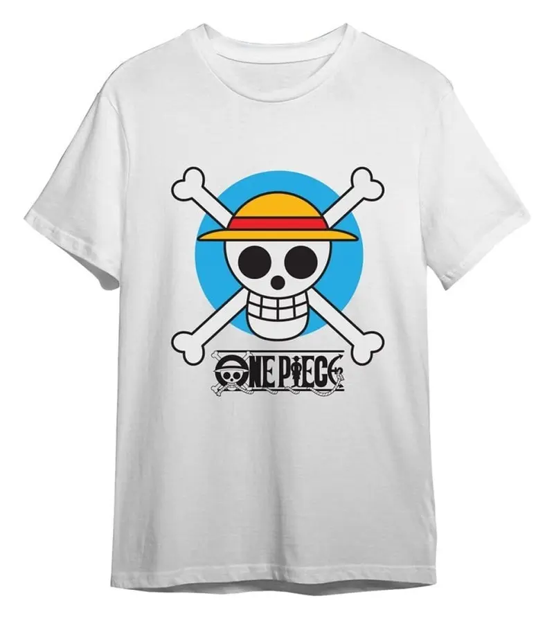 One Piece T-Shirt Circle Skull Weiß Größe XXL