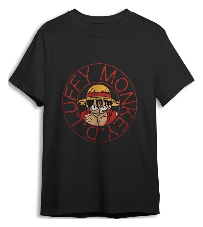 One Piece T-Shirt Monkey D. Ruffy Schwarz Größe M