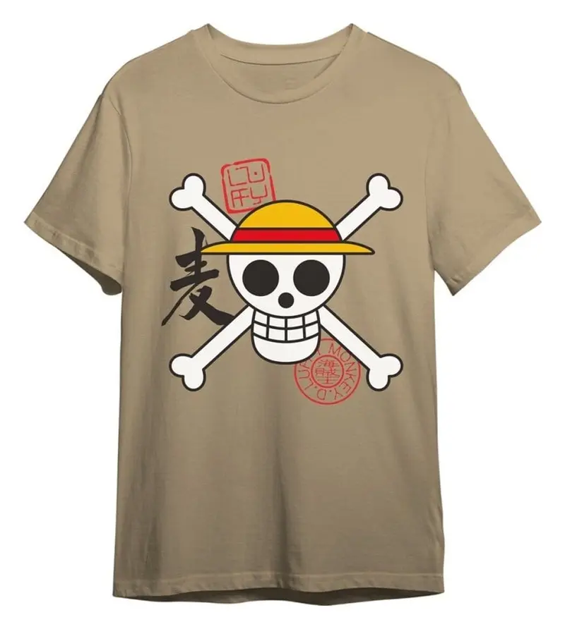 One Piece T-Shirt Skull Sand Größe XL