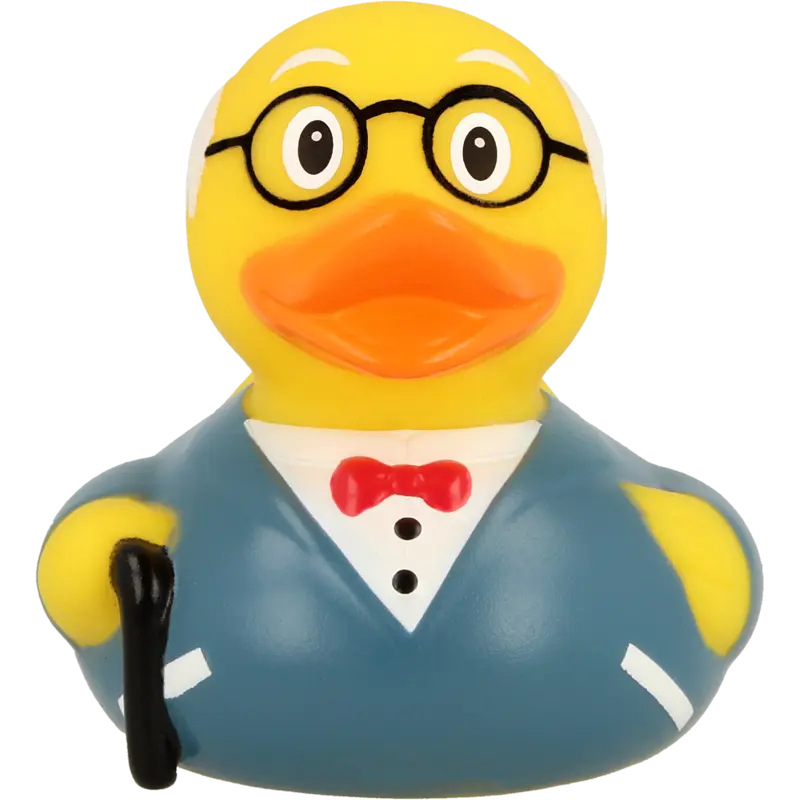 Opa Großvater Ente Badeente Quietscheente Gummiente Lilalu