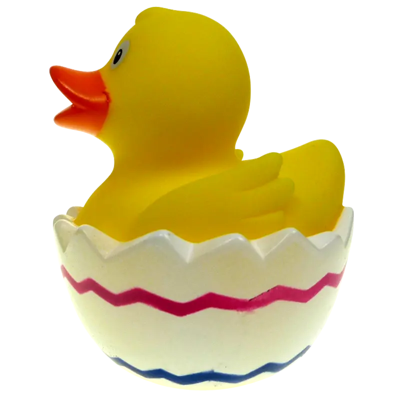 Ostern Ei Schale Ente Badeente Quietscheente Weiß Factotum