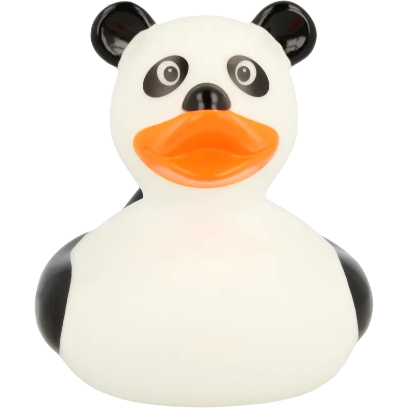 Panda Ente Badeente Quietscheente Gummiente Lilalu