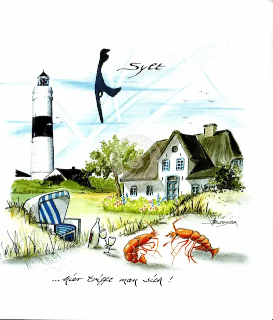 Passepartout Bild Insel Sylt 24 x 30 cm Heidemarie Brosien