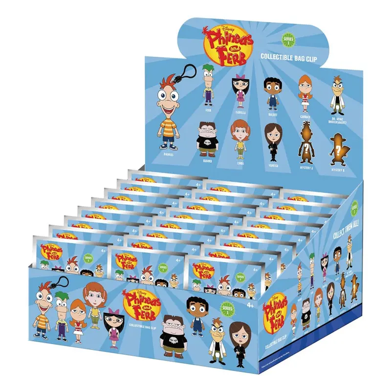 Phineas und Ferb 3D PVC-Taschenanhänger Series 1 Display (24)